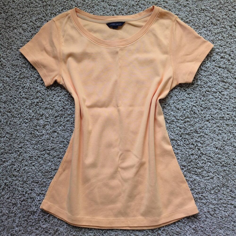 Lands-end Women's Orange T-shirt